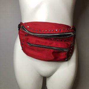 TopShop red studded belt bag